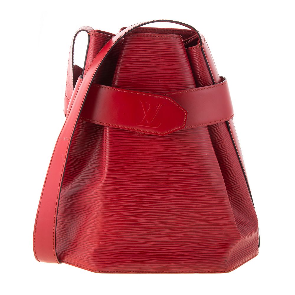 Appraisal: A Louis Vuitton Sac D'Epaule PM A red Epi leather