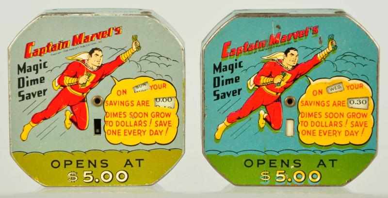 Appraisal: Lot of Captain Marvel Dime Banks Description Both are working