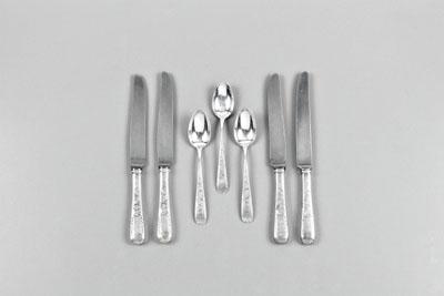 Appraisal: pieces Kirk Mayflower silver coin silver teaspoons - monograms eleven