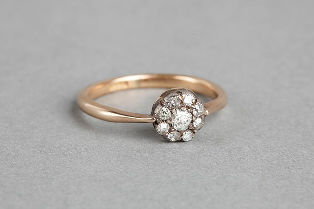 Appraisal: A VICTORIAN DIAMOND SET RING in the form of a