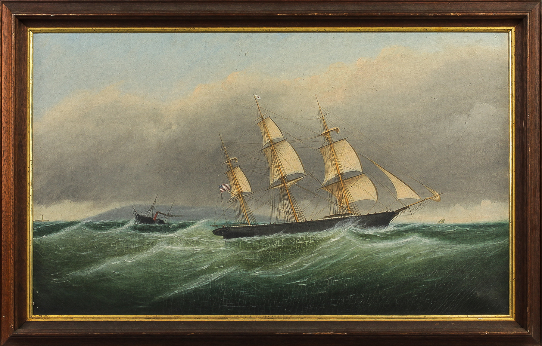 Appraisal: Attr to Clement Drew American - American Clipper Ship Late