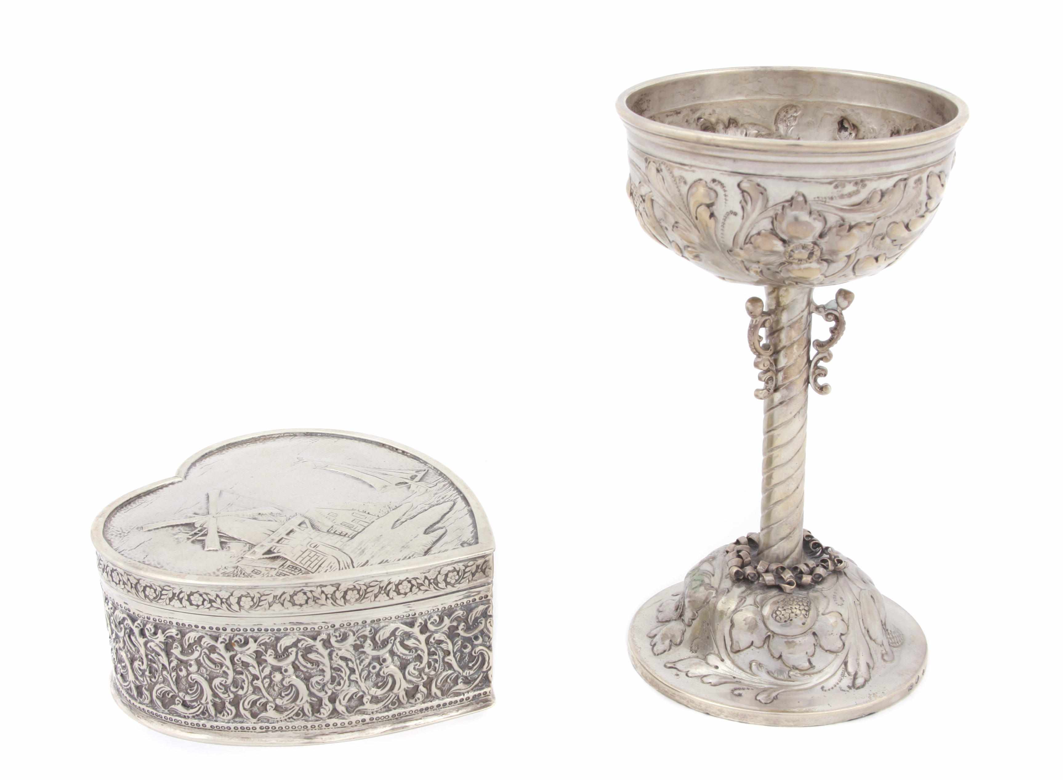 Appraisal: A German standard silver goblet Wolf Knell Hanau late th