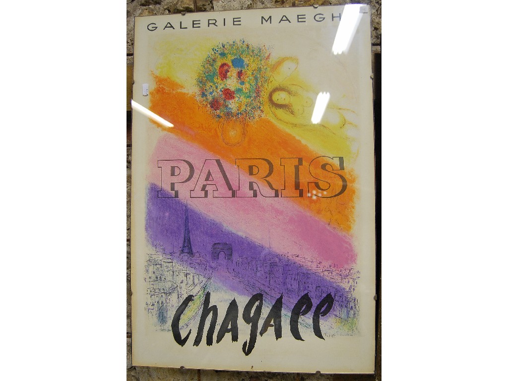 Appraisal: Original museum poster - 'Chagall at the Galerie Maeght Paris'