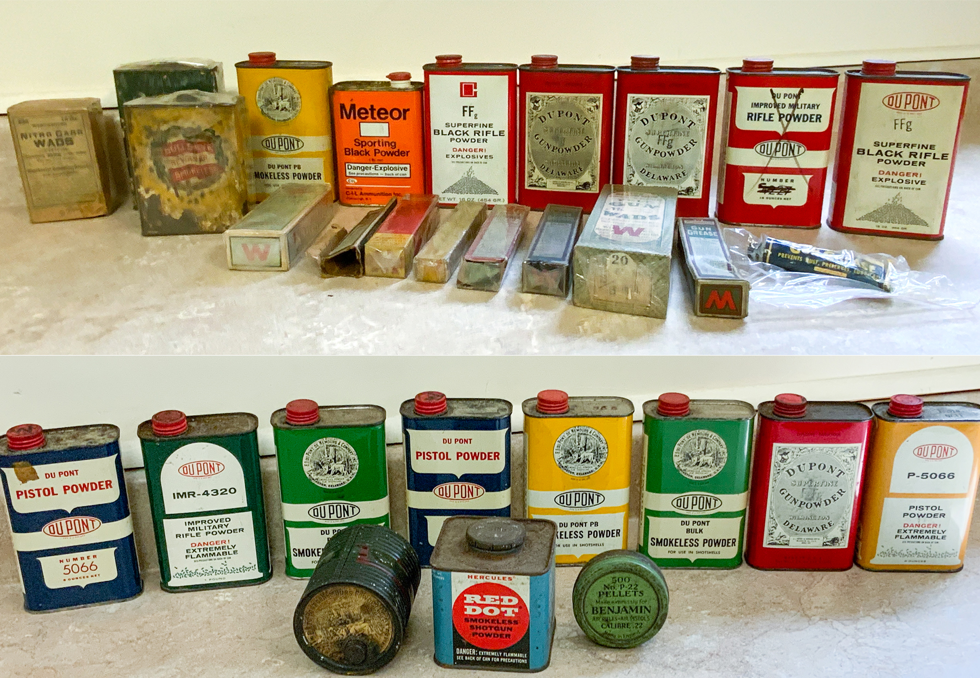 Appraisal: GROUP OF POWDER TINS ADVERTISING BOXES Some contain powder