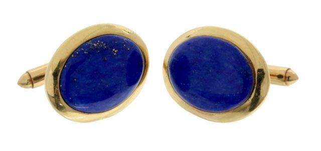 Appraisal: pair Estate gent's kt yellow gold cufflinks each set with