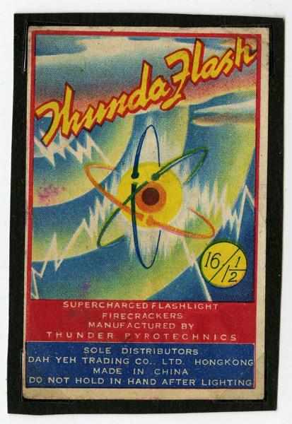 Appraisal: Thunda Flash -Pack Firecracker Label Class Manufactured by Thunder Pyrotechnics