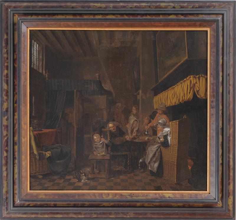 Appraisal: ATTRIBUTED TO J J HOREMANS THE ELDER TWO INTERIOR SCENES