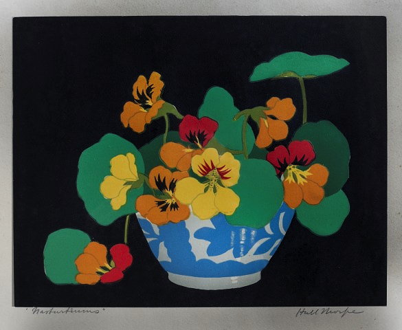 Appraisal: John Hall Thorpe British - Nasturtiums and Marigoldseach signed and