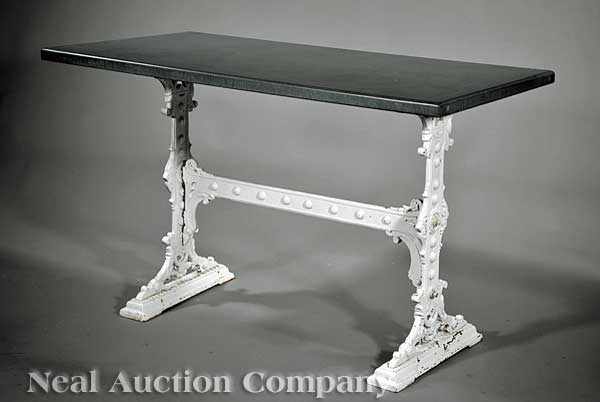 Appraisal: An American Rococo Cast Iron Garden Table c probably New