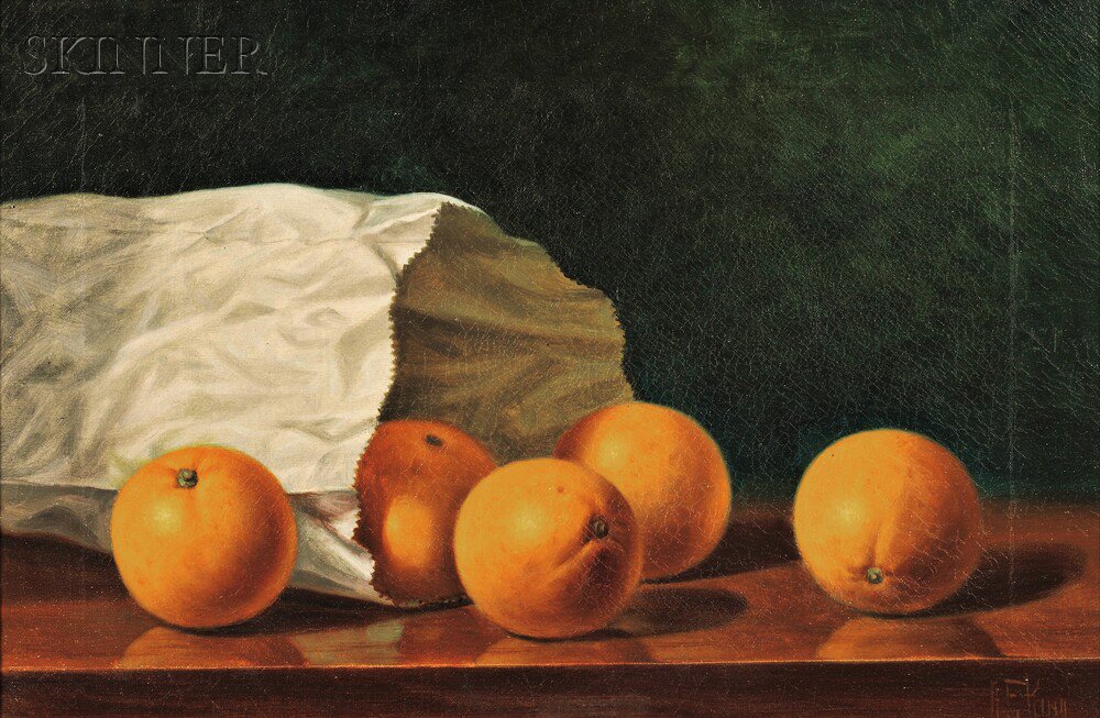 Appraisal: Albert Francis King American - Still Life with Oranges in