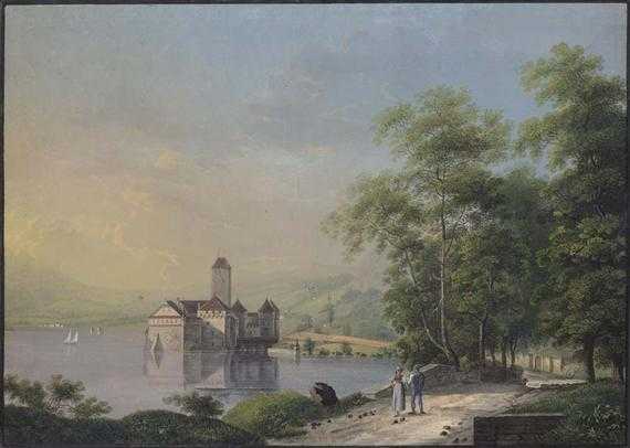 Appraisal: WAADT KANTON -Johann Heinrich Bleuler Zollikon - Feuerthalen attributed Chateau