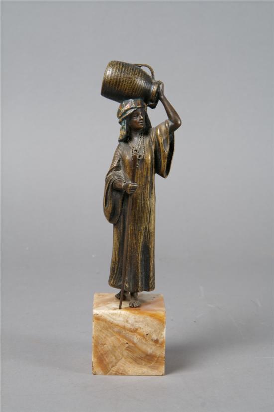 Appraisal: An Austrian Cold-Painted Bronze Figure Height overall inches