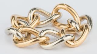 Appraisal: K Bi K link bracelet consisting of alternating large oval