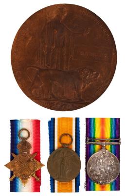 Appraisal: A group of three World War I medals Star Lieut