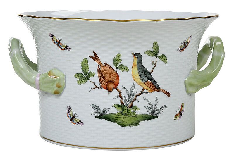 Appraisal: Herend Rothschild Bird Porcelain Ice Bucket Hungarian th century hand