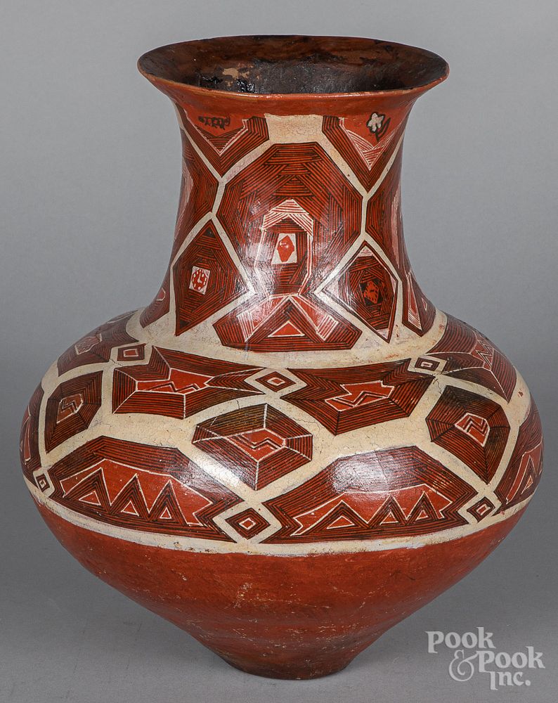 Appraisal: South American Shipibo pottery vessel South American Shipibo pottery vessel