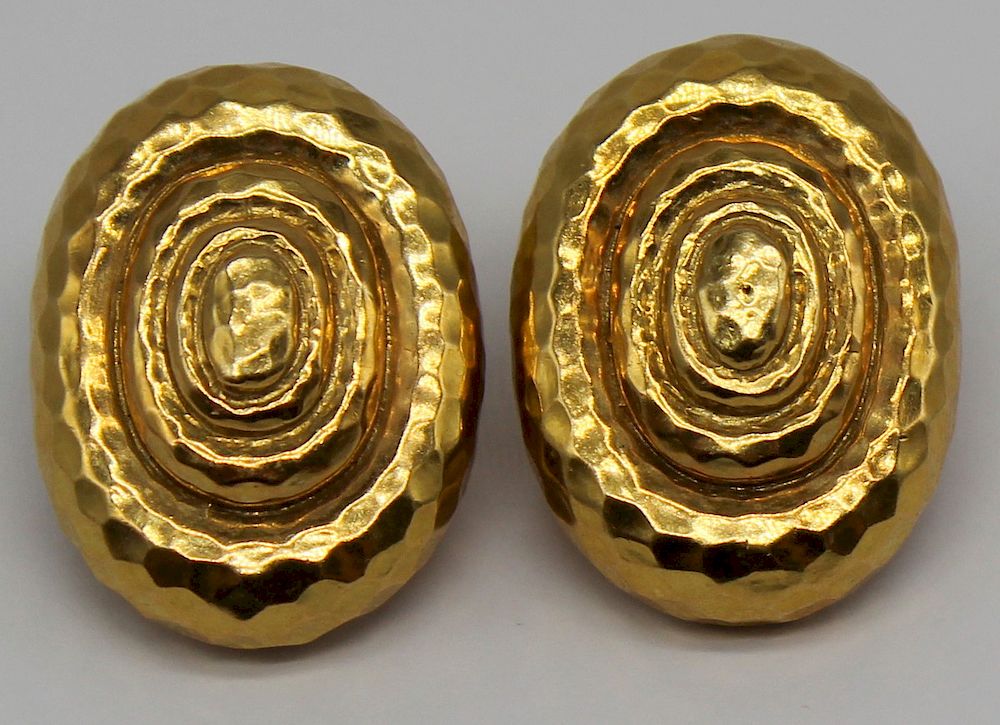 Appraisal: JEWELRY Pair of David Webb kt Gold Ear Clips Pair