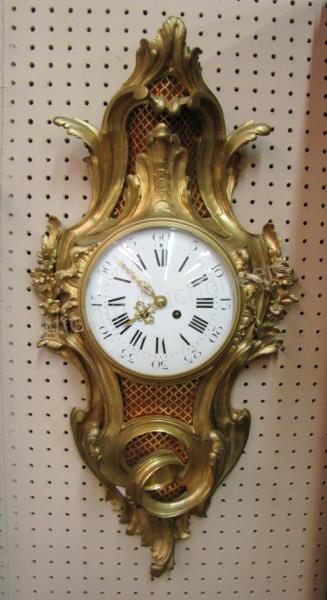 Appraisal: A French style wall clock with gilded bronze case with