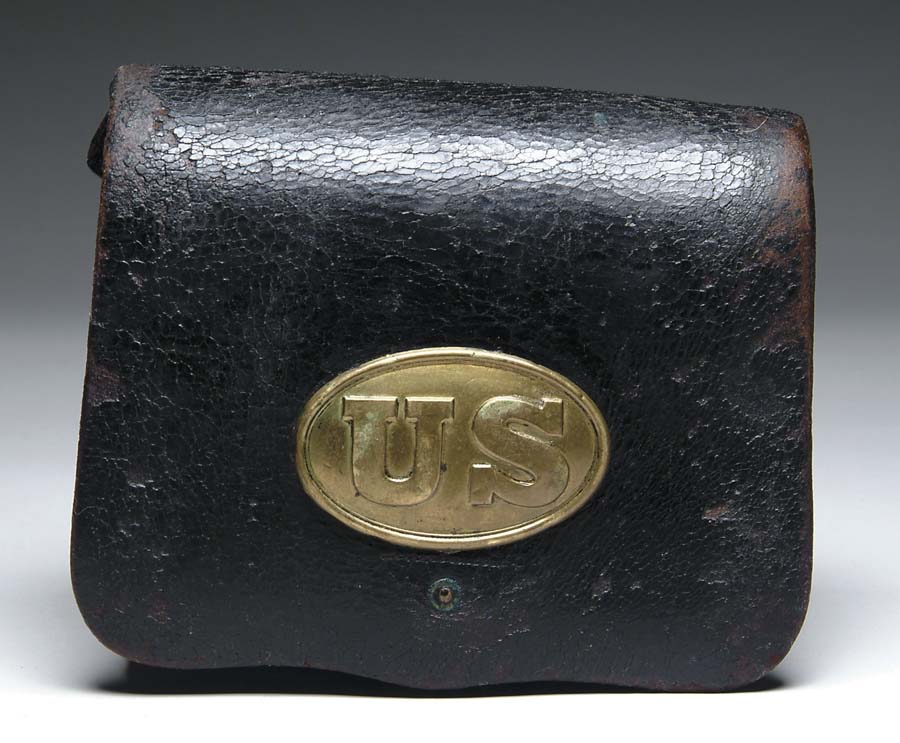 Appraisal: US CIVIL WAR CARTRIDGE BOX AND SLING Standard issue Cal