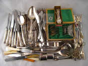 Appraisal: A quantity of silver plated flatware including a near complete