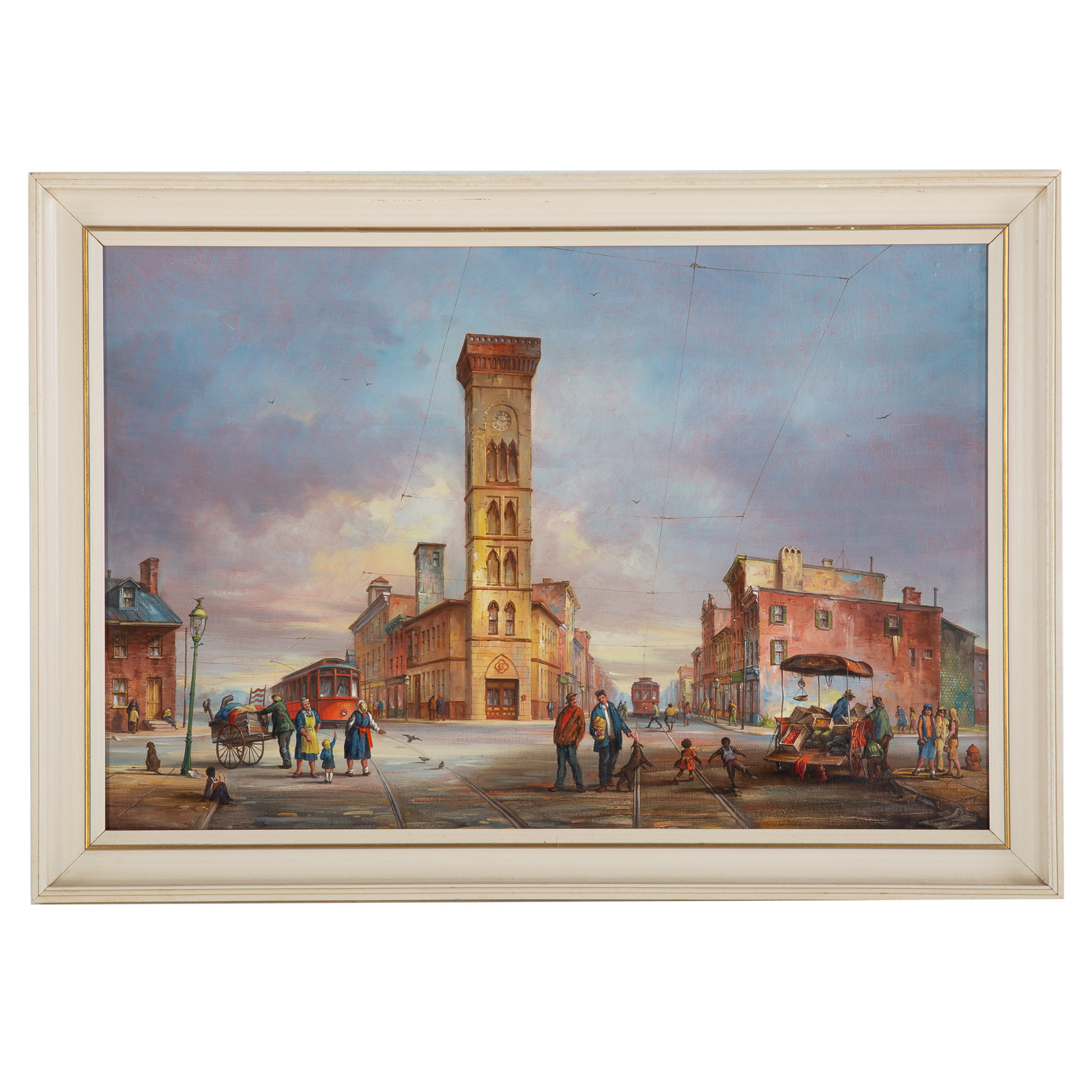 Appraisal: MELVIN MILLER ENGINE HOUSE NO OIL ON CANVAS American -