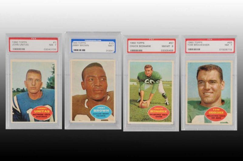 Appraisal: Lot of Topps Football Cards Description Includes Johnny Unitas Jim