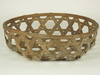 Appraisal: BASKET - Early Shaker octagon weave ash splint copper riveted