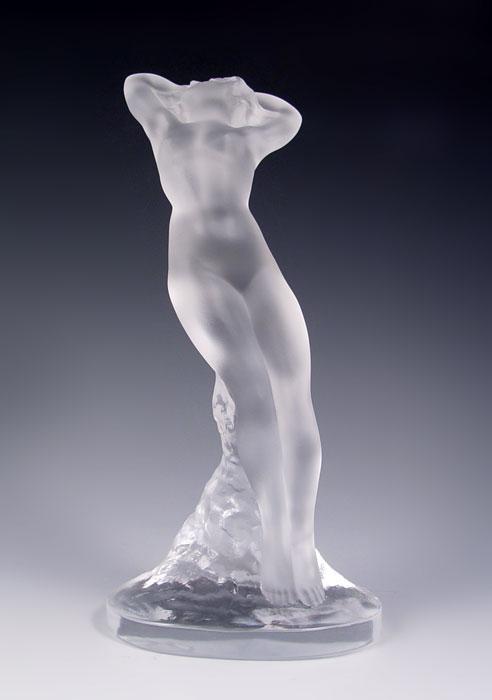 Appraisal: LALIQUE DANSEUSE DANCER FRENCH CRYSTAL NUDE FIGURE Frosted nude female