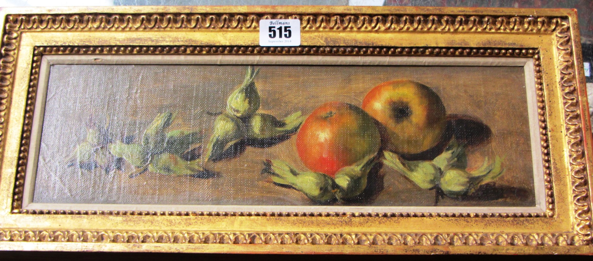 Appraisal: Follower of Francois Bonvin Still life of apples and cob