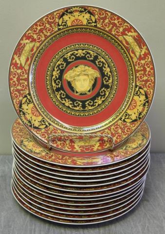 Appraisal: Set of Rosenthal Medusa Dinner Plates By Versace From a