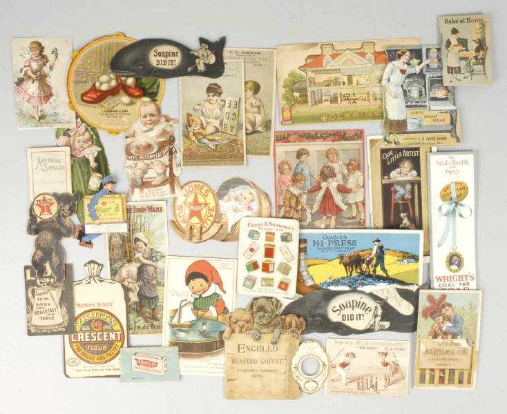 Appraisal: Lot of Trade Cards Brochures Description Includes a Soapine whale