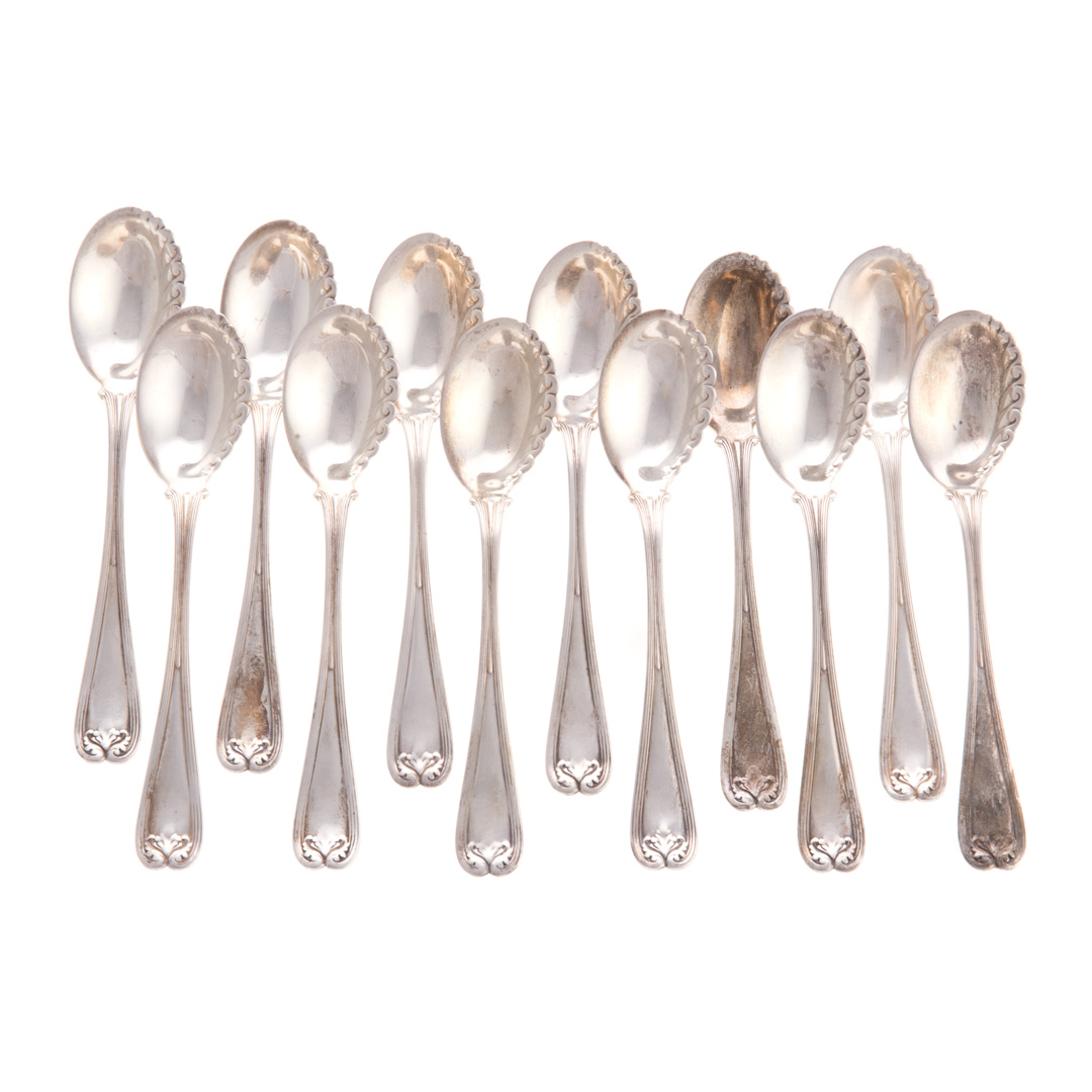 Appraisal: Set of Tiffany Colonial sterling sorbet spoons circa in L