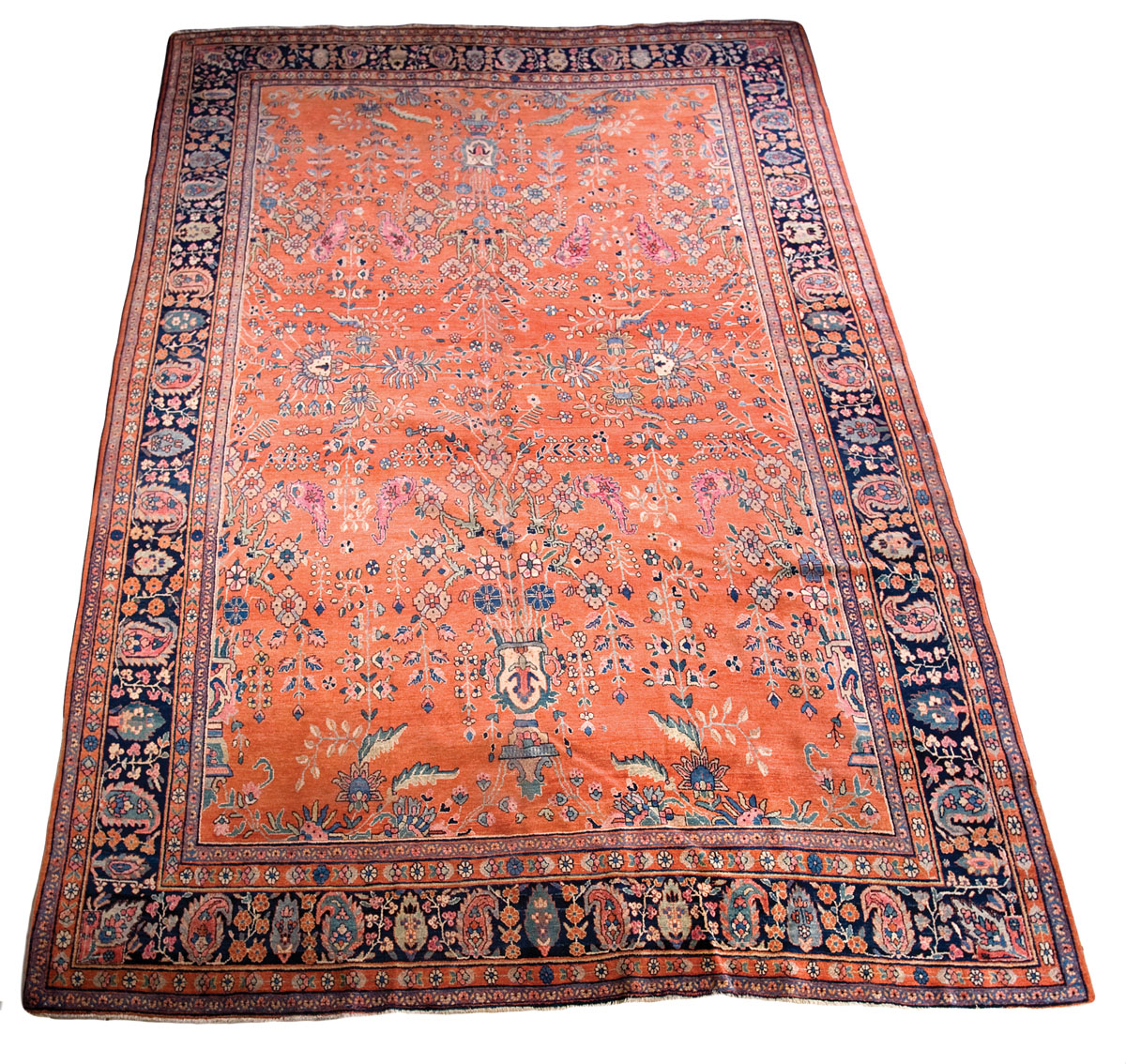 Appraisal: FEREGHAN SAROUK CARPET NORTH PERSIA CIRCA The cranberry red field