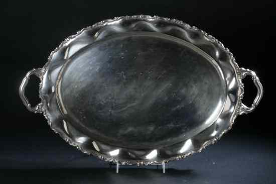 Appraisal: MEXICAN STERLING SILVER SERVING TRAY Oval with undulating lobed border