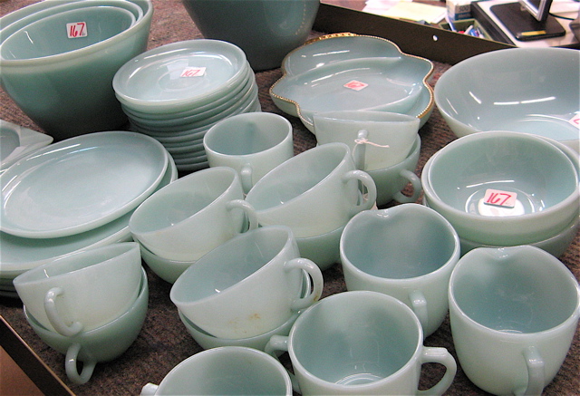 Appraisal: FIRE KING GLASS OVENWARE pieces pale blue including dinner plates