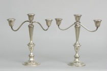 Appraisal: Gorham Sterling Silver Changeabouts Candelabra Pair of Gorham Sterling Silver