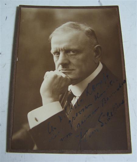 Appraisal: Sibelius Johan Julius Christian Jean Portrait photograph of Sibelius by