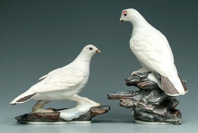 Appraisal: Two Boehm bird figurines ptarmigans both with black printed cartouche