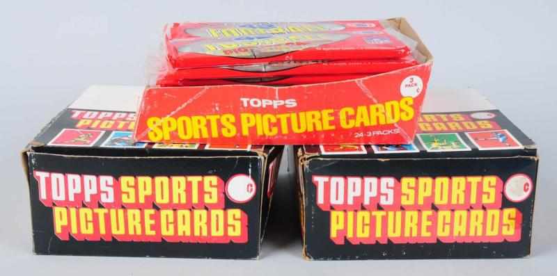 Appraisal: Lot of Topps Baseball Football Rak Pak Boxes Includes two