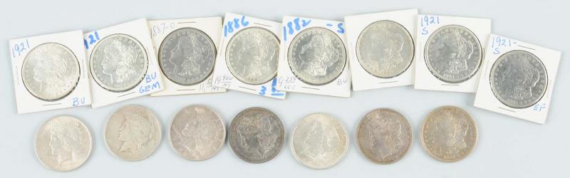 Appraisal: Common dates Morgan EF-BU Four Peace F-BU