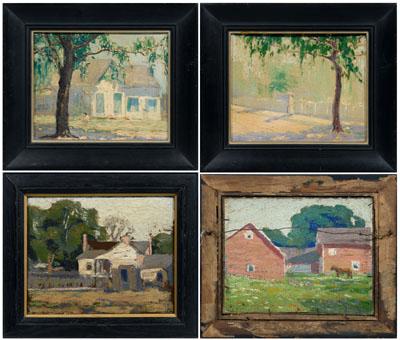 Appraisal: Four Elisha Keith paintings Elisha Boudinot Keith French New York