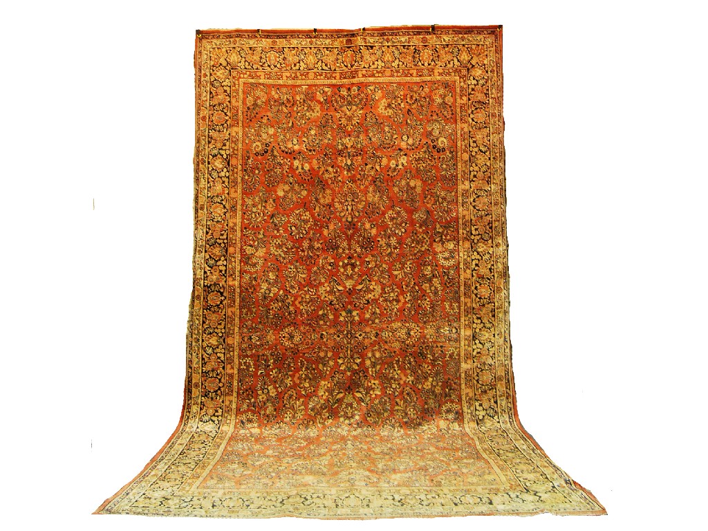 Appraisal: Persian 'American' oversize Sarouk carpet circa