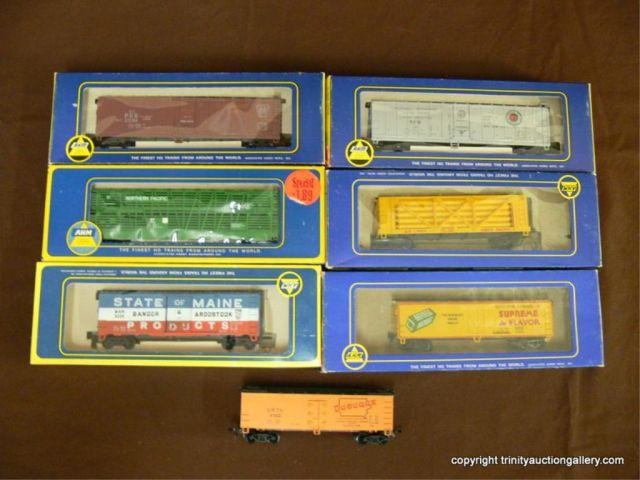 Appraisal: Seven A H M H O Scale Train Car Lot