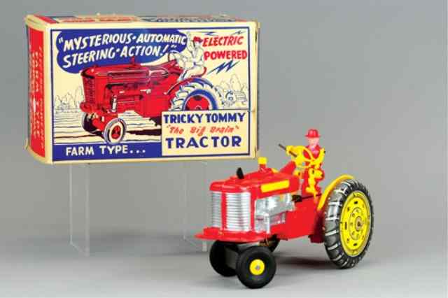 Appraisal: MARX BOXED ''TRICKY TOMMY'' TRACTOR Battery operated toy plastic tractor