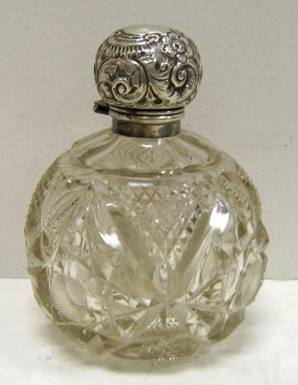 Appraisal: ENGLISH VICTORIAN PERFUME BOTTLE Cut glass with inner stopper and