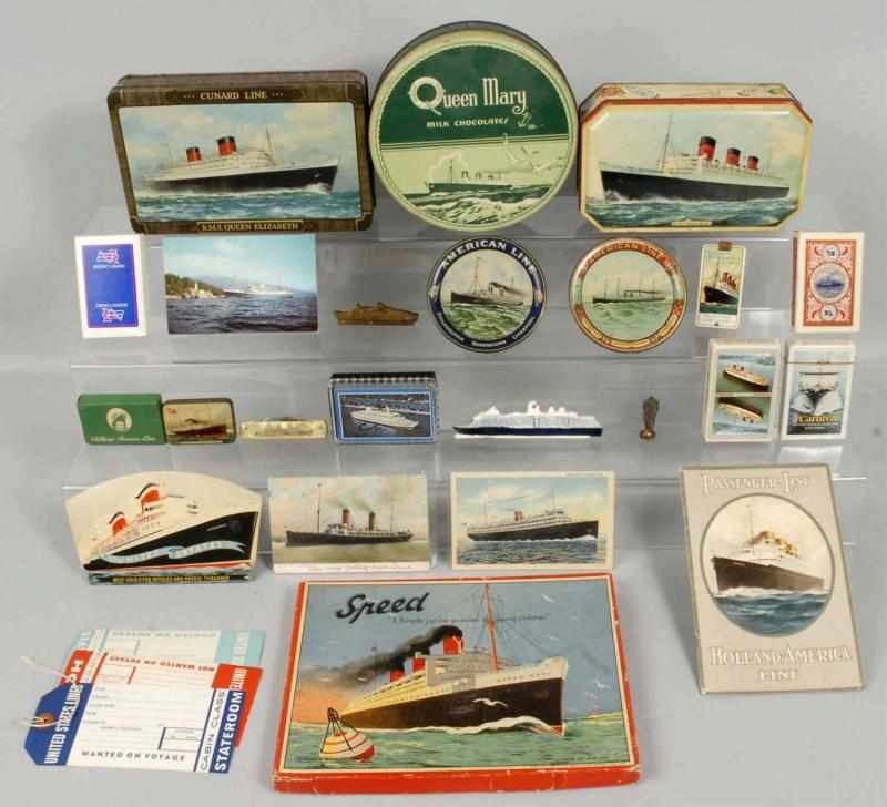 Appraisal: Lot of Ship Related Advertising Items Description Nice assortment includes