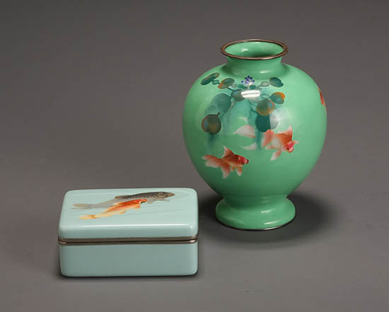 Appraisal: Lot Property from a Maryland Collection Japanese Wireless Cloisonn Enamel