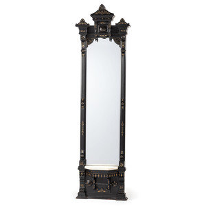 Appraisal: A Victorian Ebonized and Parcel Gilt Pier Mirror Circa s