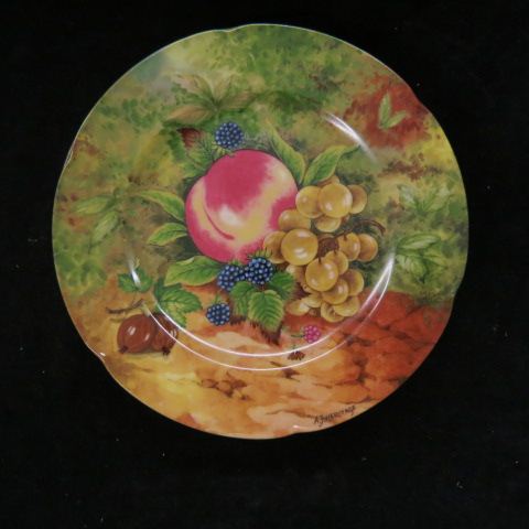 Appraisal: Limoges Porcelain Plates fruit decor excellent