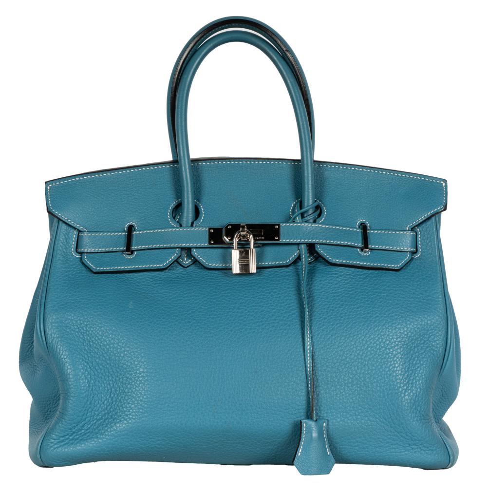 Appraisal: HERMES SAC BLUE JEAN BIRKIN VEAU EPSOMProvenance Property from an